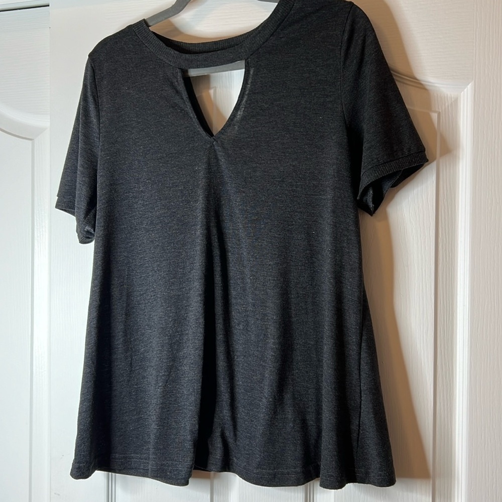 Doe & Rae Grey Top Cotton Blend - Size M - Like New